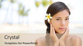  Presentation with luxury resort - PPT layouts consisting of tropical luxury spa resort background and a lemonade colored foreground