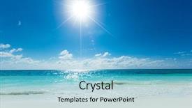  Presentation with maldives - Beautiful slide deck featuring tropical maldives island with white backdrop and a light blue colored foreground