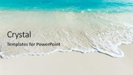  Presentation with white sea urchin - Beautiful slides featuring tropical maldives island with white backdrop and a light gray colored foreground