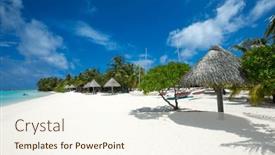  Presentation with maldives - Slide deck enhanced with tropical-maldives-island-with-white background and a cream colored foreground