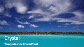  Presentation with coconut water - Audience pleasing slide set consisting of tropical maldivian beach with turqoise backdrop and a teal colored foreground