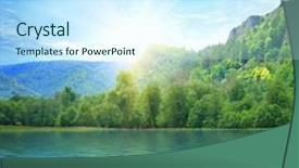  Presentation with beautiful spanish landscape costa blanca - Slide deck enhanced with tropical mountain - beautiful summer landscape background and a cool aqua colored foreground