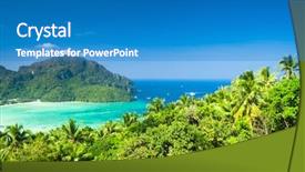  Presentation with wallpaper kopi - Cool new slide deck with tropical mountain - vacation wallpaper exotic backdrop backdrop and a teal colored foreground