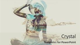  Presentation with nature - Presentation consisting of tropical nature concept portrait double background and a soft green colored foreground