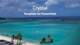 Presentation with tropical - Amazing presentation having guam - tropical ocean backdrop and a teal colored foreground