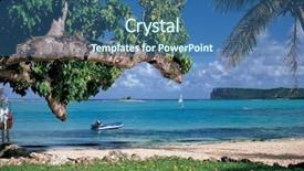  Presentation with tropical - Audience pleasing PPT theme consisting of guam - tropical ocean backdrop and a ocean colored foreground