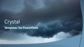  Presentation with tropical storm - Slide deck enhanced with tropical-ominous-clouds-in-front background and a ocean colored foreground