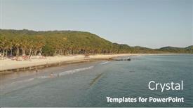  Presentation with cinematic - Colorful slide set enhanced with tropical-paradise-island-of-el backdrop and a gray colored foreground