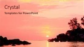  Presentation with paradise - Cool new PPT layouts with tropical paradise morning glory backdrop and a lemonade colored foreground