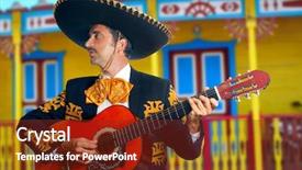  Presentation with mariachi - Amazing theme having tropical party - charro mariachi singer playing guitar backdrop and a tawny brown colored foreground