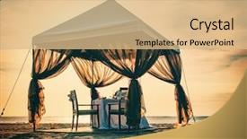  Presentation with sunset at venice beach palm - Cool new slide set with tropical party - romantic dinner setting backdrop and a  colored foreground