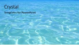  Presentation with turquoise beach - Theme consisting of tropical perfect turquoise blue beach background and a light blue colored foreground