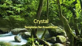  Presentation with mountain stream - PPT layouts with mountain river with stream falling background and a tawny brown colored foreground