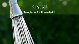  Presentation with palm - Slide set having nassar - tropical refreshing shower under palm background and a forest green colored foreground