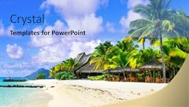  Presentation with best - Slide set consisting of tropical-relaxing-holidays-in-one background and a light blue colored foreground