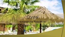  Presentation with resort - Beautiful presentation theme featuring free military - american flag backdrop and a coral colored foreground.