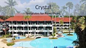  Presentation with thailand - Presentation theme consisting of asia hotel - tropical resort thailand background and a light blue colored foreground