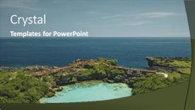  Presentation with green lagoon - Theme consisting of tropical-resort-with-salt-water background and a seafoam green colored foreground