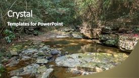  Presentation with tropical forest - Audience pleasing PPT layouts consisting of tropical river with green lush backdrop and a  colored foreground