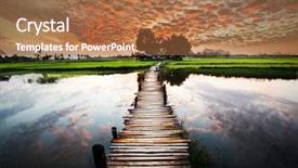  Presentation with tropical - PPT layouts featuring tropical river background and a coral colored foreground