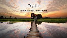  Presentation with tropical - Theme with tropical river background and a  colored foreground