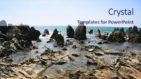  Presentation with goa beach - Slides consisting of tropical rocky beach in arambol background and a sky blue colored foreground