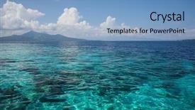  Presentation with sea coral - Slide set with tropical sea and coral reef indonesia background and a light blue colored foreground