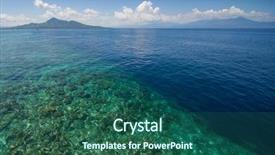  Presentation with sea coral - Presentation design featuring tropical sea and coral reef background and a ocean colored foreground