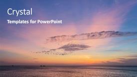  Presentation with beautiful nature - PPT layouts having tropical-sea-at-beautiful-sunset background and a ocean colored foreground
