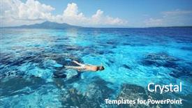  Presentation with sea coral - Amazing slides having tropical sea over coral reef backdrop and a teal colored foreground