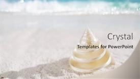  Presentation with seashell - PPT theme consisting of tropical-seashell-sea-shell background and a lemonade colored foreground