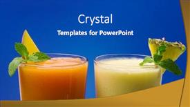  Presentation with papaya - Cool new presentation with tropical smoothie mango papaya pineapple banana backdrop and a dark gray colored foreground