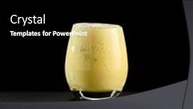  Presentation with healthy drink - Slide set having tropical-smoothies-on-black-stone background and a black colored foreground