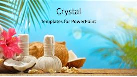  Presentation with spa - PPT theme enhanced with tropical spa massage setting spa background and a arctic colored foreground