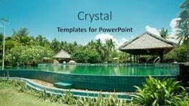  Presentation with spa - Slides consisting of tropical-spa-pool-outdoor-photo background and a light blue colored foreground