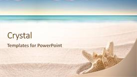  Presentation with tropical holiday - Amazing presentation theme having tropical starfish laying backdrop and a cream colored foreground
