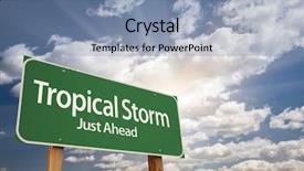  Presentation with tropical storm - Presentation consisting of portrait of a man in a beige suit taking off glasses and standing near a concrete wall with a colorful education sketch background and a light gray colored foreground.