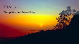  Presentation with krabi - Colorful slide deck enhanced with tropical sunset near the beach ao-nang krabi thailand backdrop and a light blue colored foreground