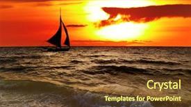  Presentation with boracay - Presentation with tropical sunset with sailboat boracay background and a tawny brown colored foreground