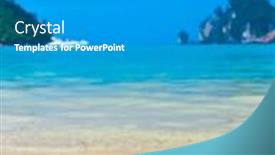  Presentation with paradise - Presentation theme consisting of tropical symbol paradise blue background and a gray colored foreground