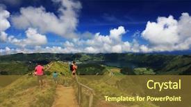  Presentation with europe - Cool new presentation with tropical volcano - sete cidades landscape sao miguel backdrop and a tawny brown colored foreground