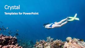  Presentation with clear water - Presentation consisting of tropical water at coral reef background and a gray colored foreground