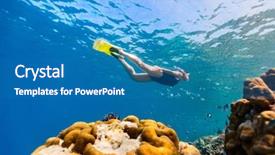  Presentation with clear water - Presentation featuring tropical water at coral reef background and a  colored foreground