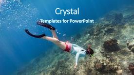  Presentation with clear water - PPT theme having tropical water at coral reef background and a  colored foreground