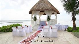 Presentation with tropical wedding - Cool new slide set with tropical wedding location backdrop and a soft green colored foreground