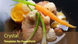  Presentation with vegetables - Beautiful theme featuring trotters-lamb-with-vegetables backdrop and a tawny brown colored foreground