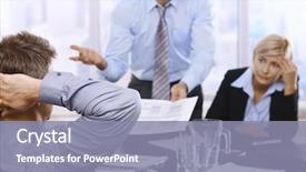  Presentation with meeting - PPT layouts enhanced with troubled businessteam working hard background and a gray colored foreground