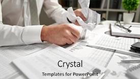  Presentation with stress - Beautiful PPT theme featuring troubles with bad report backdrop and a light gray colored foreground