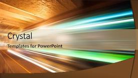  Presentation with traffic - PPT theme with trough downtown in guangzhou light background and a coral colored foreground