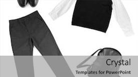  Presentation with backpack - Colorful slides enhanced with trousers - school male uniform with backpack backdrop and a light gray colored foreground
